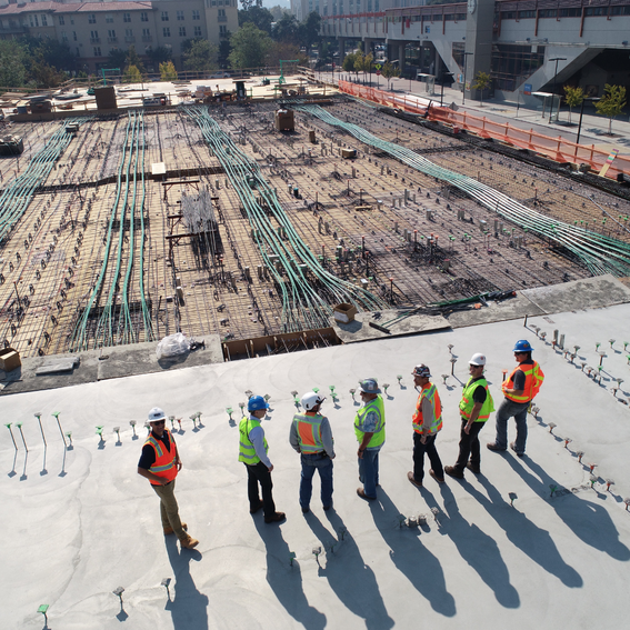 workers on construction site